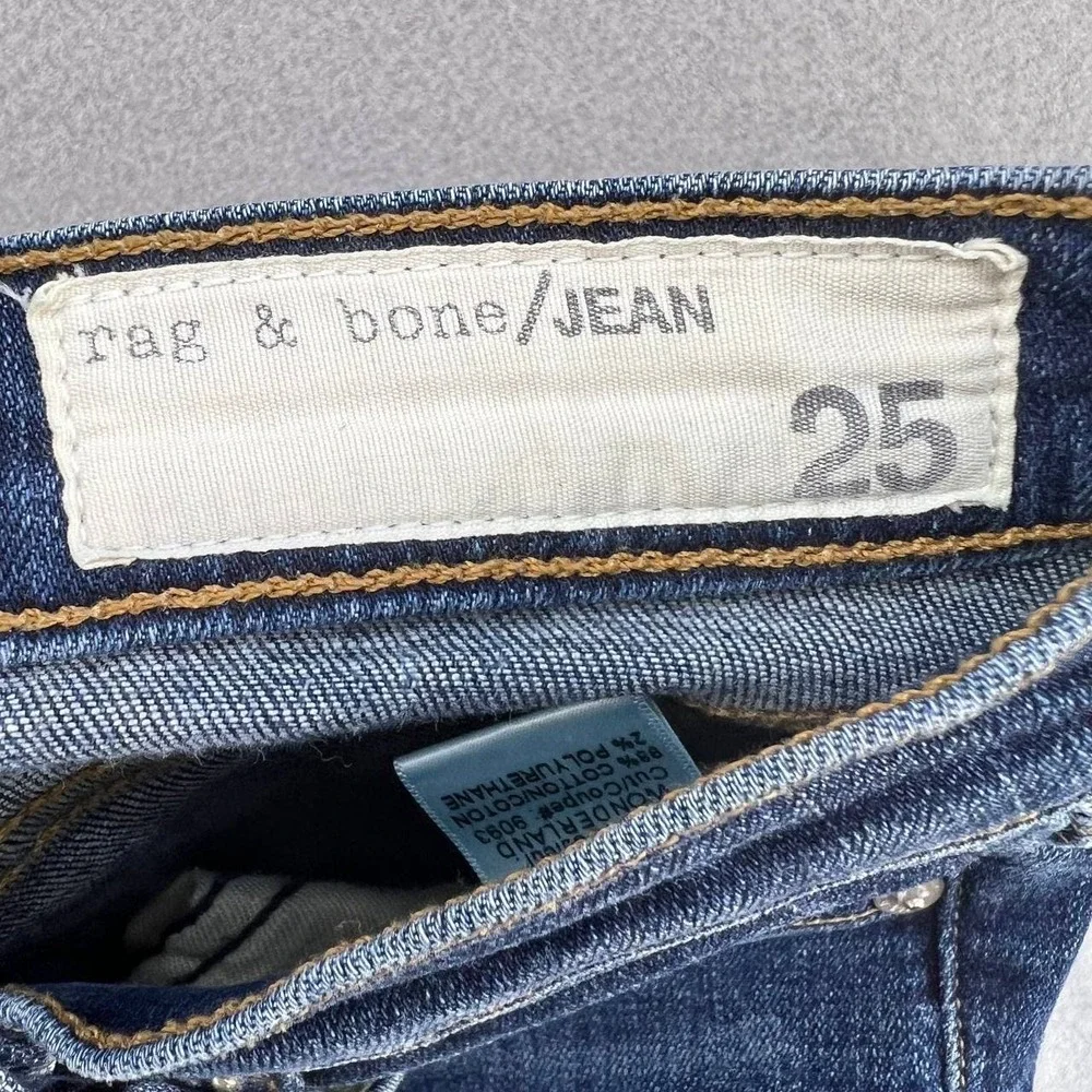 rag & bone Women's Skinny Jeans Size 25 (2) Medium Denim Wash - Picture 10 of 14